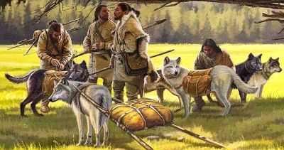 Dogs Evolved from Ancient Wolves Prehistoric men and wolf dogs