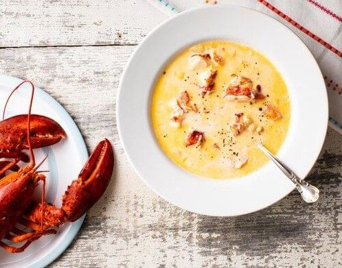 Atlantic seafood recipes - lobster chowder - scallops au gratin