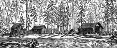 Canadian Northwoods settlement Mounted Police - detail