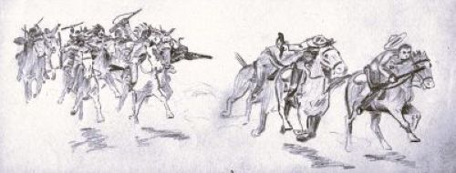 Harwood Steele sketch of Star Child chase