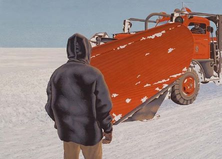 snow plow alex colville 1967 working on highway