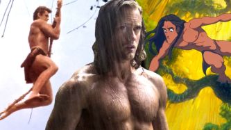 Tarzan Movies, actors Gordon Scott, Alexander Skarsgard and Disney character of Tarzan