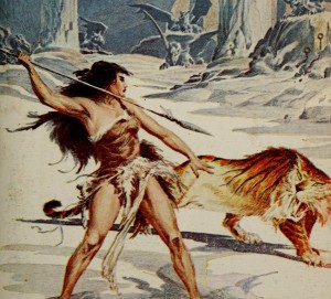 Edgar Rice Burroughs Pellucidar book cover Roy Krenkel