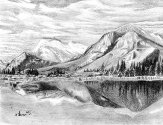 Appalachian mountain image drawing
