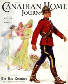 Canadian Home Journal Mountie and 3 women